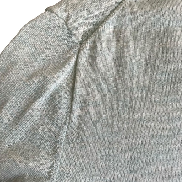 J. Crew Mint Green Merino Wool Light Academia Long Sleeve Polo Tennis Core Sz M - Picture 13 of 16